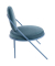 Sessel SATURNE blau Stoff
