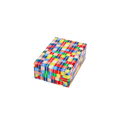 Geschenkpapier Pierrot 516890, Quadrate, 50cm x 20m, mehrfarbig