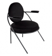 Sessel SATURNE schwarz Stoff