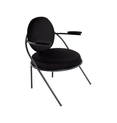 Sessel SATURNE schwarz Stoff