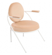 Sessel SATURNE elfenbein weiß Stoff