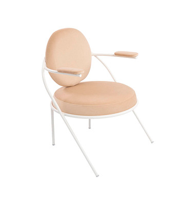 Sessel SATURNE elfenbein weiß Stoff
