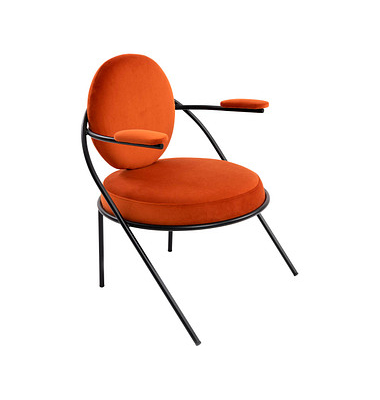 Sessel SATURNE rost schwarz Stoff