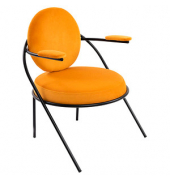 Sessel SATURNE safran schwarz Stoff