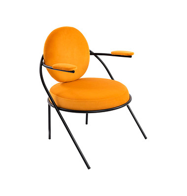 Sessel SATURNE safran schwarz Stoff
