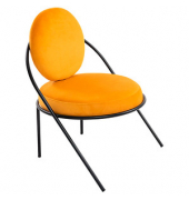 Sessel SATURNE safran schwarz Stoff