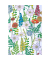 Geschenkpapier Garden 516380, Blumen, 50cm x 20m, flieder/blau/gelb/grün