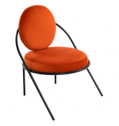 Sessel SATURNE rost schwarz Stoff