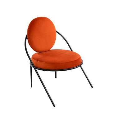 Sessel SATURNE rost schwarz Stoff