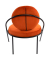 Sessel SATURNE rost schwarz Stoff