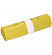 Müllsäcke 93008 Premium, gelb-transparent, 85 Liter, offen, extrastark