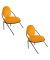 2 PAPERFLOW Sessel SATURNE safran schwarz Kunstleder