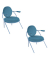 2 PAPERFLOW Sessel SATURNE blau Kunstleder