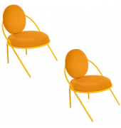 2 PAPERFLOW Sessel SATURNE safran Kunstleder