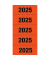 Jahreszahlen 1685, 2025, rot, 60x26mm, selbstklebend