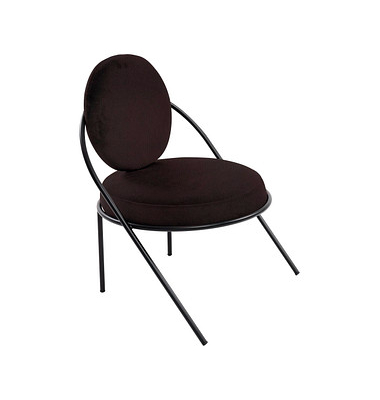 Sessel SATURNE schwarz Kunstleder