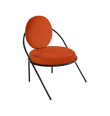 Sessel SATURNE rost schwarz Kunstleder
