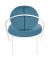 Sessel SATURNE blau weiß Kunstleder