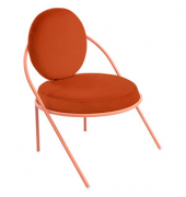 Sessel SATURNE rost rosa Kunstleder