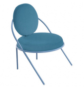 Sessel SATURNE blau Kunstleder