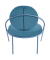 Sessel SATURNE blau Kunstleder