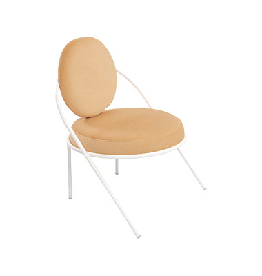 Sessel SATURNE elfenbein weiß Kunstleder