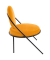 Sessel SATURNE safran schwarz Kunstleder