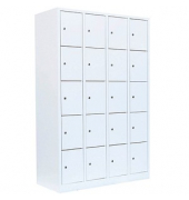 Schließfachschrank signalweiß 520547, 20 Schließfächer 117,0 x 50,0 x 180,0 cm