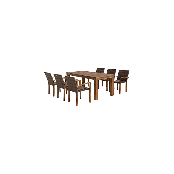 4041908101228 - Sitzgruppe Topeka coffee Kunststoff Holz 7-teilig 4041908101228 Garden Pleasure 4041908101228 - Sitzgruppe Topeka coffee Kunststoff Holz 7-teilig 4041908101228 Garden Pleasure