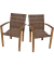 Sitzgruppe Topeka  coffee Kunststoff, Holz, 7-teilig