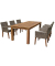 Sitzgruppe Pala cremeweiß  natur Kunststoff, Holz, 7-teilig