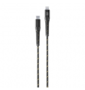 Kabel USB-CLightning TETRA CABC2LMFI1MK 1,2m schwarz weiß