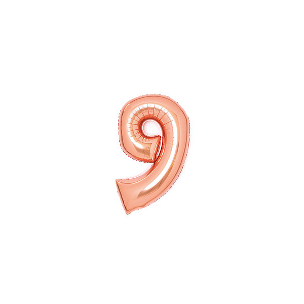 0194099074230 - Folienballon Medium Zahl 9 rosé 0194099074230 amscan 0194099074230 - Folienballon Medium Zahl 9 rosé 0194099074230 amscan