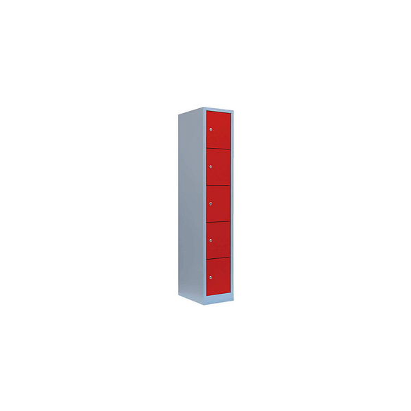 4061815518292 - Schließfachschrank feuerrot lichtgrau 520514 5 Schließfächer 315 x 500 x 1800 cm 4061815518292 LÜLLMANN 4061815518292 - Schließfachschrank feuerrot lichtgrau 520514 5 Schließfächer 315 x 500 x 1800 cm 4061815518292 LÜLLMANN