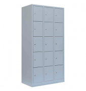 Schließfachschrank lichtgrau 520530, 15 Schließfächer 88,5 x 50,0 x 180,0 cm
