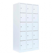 Schließfachschrank signalweiß 520537, 15 Schließfächer 88,5 x 50,0 x 180,0 cm