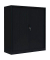 Schiebetürenschrank, 555149 tiefschwarz 2 Fachböden 120,0 x 45,7 x 135,0 cm