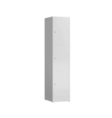 Schließfachschrank ClassiX lichtgrau X-523310, 3 Schließfächer 41,5 x 50,0 x 180,0 cm