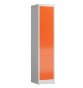 Schließfachschrank ClassiX feuerrot, lichtgrau X-523314, 3 Schließfächer 41,5 x 50,0 x 180,0 cm