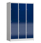Schließfachschrank ClassiX enzianblau, lichtgrau X-523331, 9 Schließfächer 118,5 x 50,0 x 180,0 cm