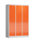 Schließfachschrank ClassiX feuerrot, lichtgrau X-523334, 9 Schließfächer 118,5 x 50,0 x 180,0 cm