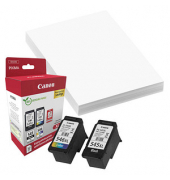 PG-545 XL + CL-546 XL  schwarz, color Druckköpfe + Fotopapier, 2er-Set