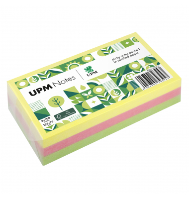 Haftnotizen 5855-21PG-3, brillant, 125x75mm, gelb/pink/grün, rechteckig