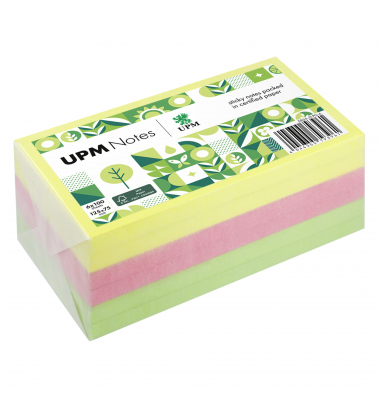 Haftnotizen 5855-21PG-6, brillant, 125x75mm, gelb/pink/grün, rechteckig