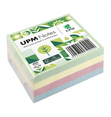 Haftnotizen 5820-98PG, pastell, 75x75mm, gr&uuml;n/gelb/pink/blau, ohne, quadratisch