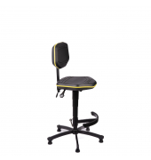 Arbeitsdrehstuhl Pro+ W30, schwarz/gelb / schwarz, bis 120kg, ohne Kopfst&uuml;tze