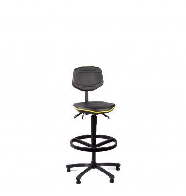 Arbeitsdrehstuhl Pro+ W30, schwarz/gelb / schwarz, bis 120kg, ohne Kopfst&uuml;tze