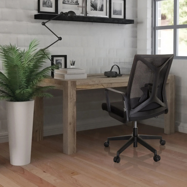 4064323000051 - Bürodrehstuhl ENCO schwarz mit Armlehnen bis 120kg 4064323000051 HJH Office GmbH