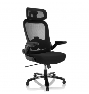 B&uuml;rodrehstuhl INSTRUCTOR SW I PRO XXL, schwarz / schwarz, mit Armlehnen, bis 220kg, mit Kopfst&uuml;tze
