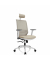 B&uuml;rodrehstuhl PROFONDO PRO W, beige / wei&szlig;, mit Armlehnen, bis 120kg, mit Kopfst&uuml;tze